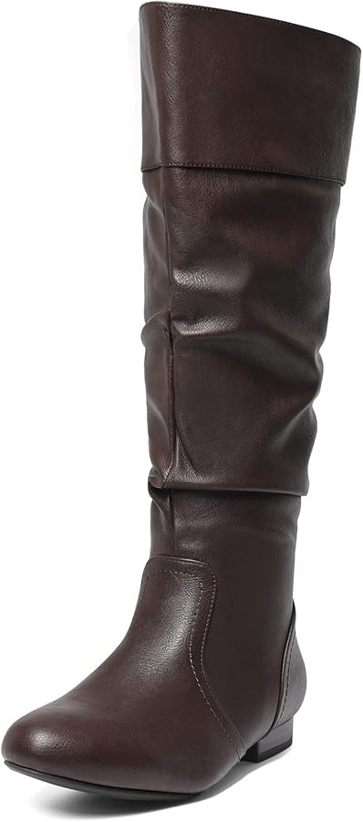 DREAM PAIRS Women's Wide Calf Knee High Pull On Fall Weather Winter Boots | Amazon (US)