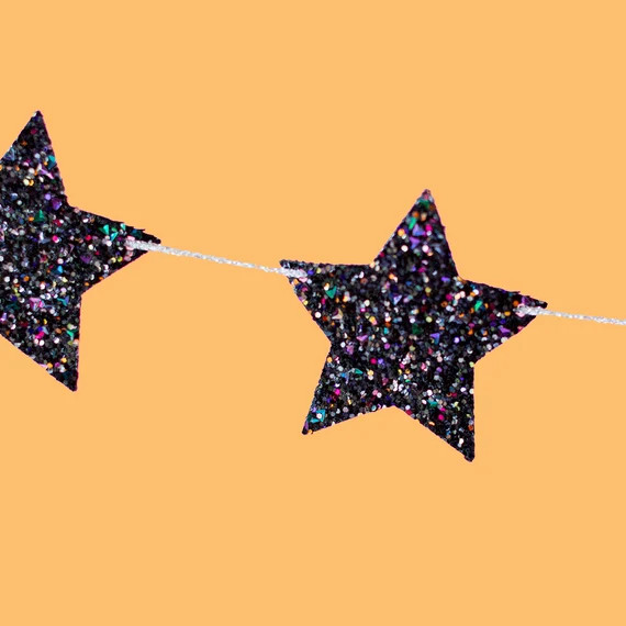 Halloween Star Garland Halloween Banner Black Star Banner | Etsy | Etsy (US)