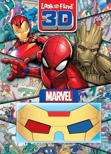 Marvel Spider-man, Avengers, Guardians of the Galaxy, and More! - 3D Look and Find Activity Book!... | Amazon (US)