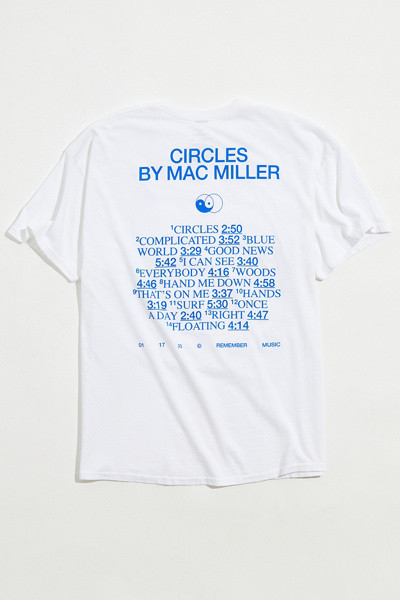 Mac Miller Circles Tracklist Tee | Urban Outfitters (US and RoW)