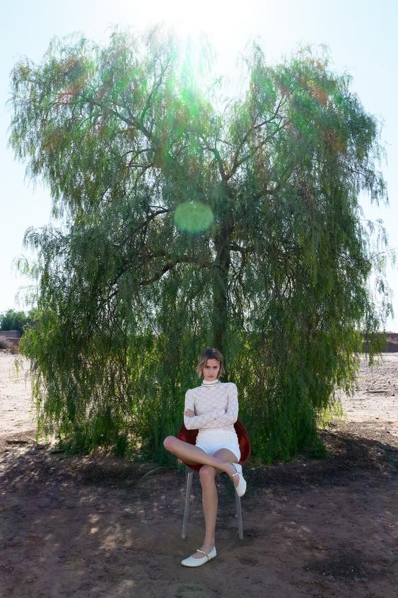 LACE HIGH NECK TOP | Zara US