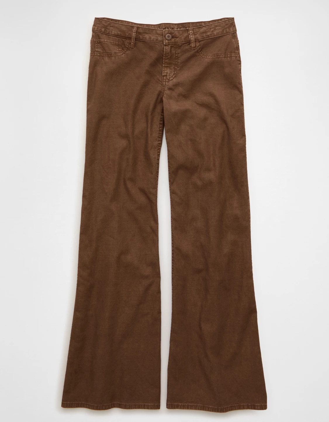 AE Stretch Lightweight Super Low-Rise Flare Pant | American Eagle Outfitters (US & CA)