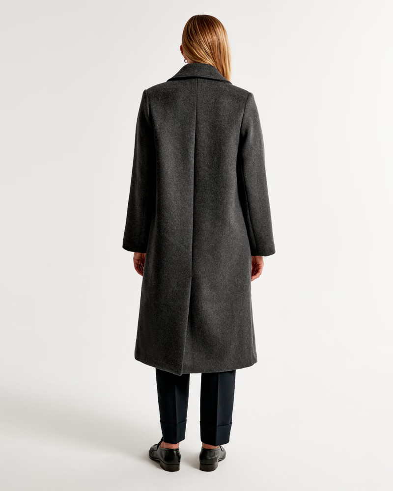 Women's Wool-Blend Tailored Topcoat | Women's Coats & Jackets | Abercrombie.com | Abercrombie & Fitch (US)