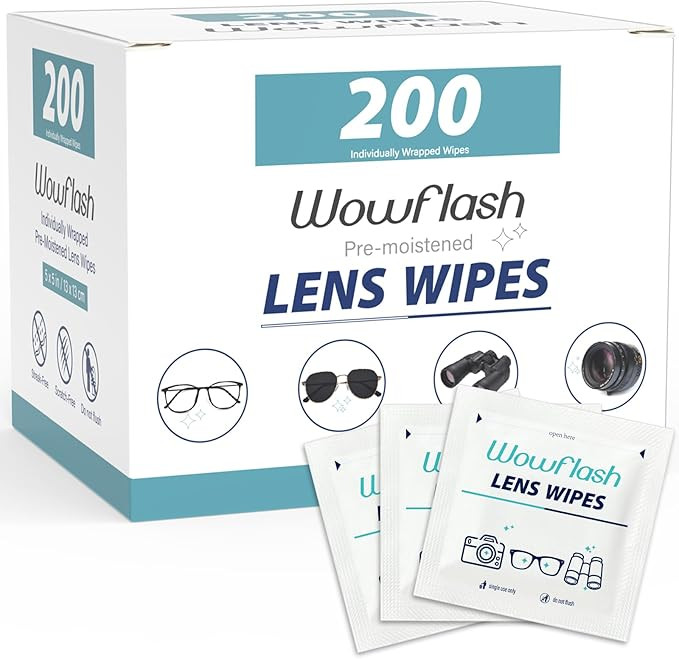 200 Count Lens Wipes for Eyeglasses, Eyeglass Lens Cleaning Wipes Pre-moistened Individually Wrap... | Amazon (US)