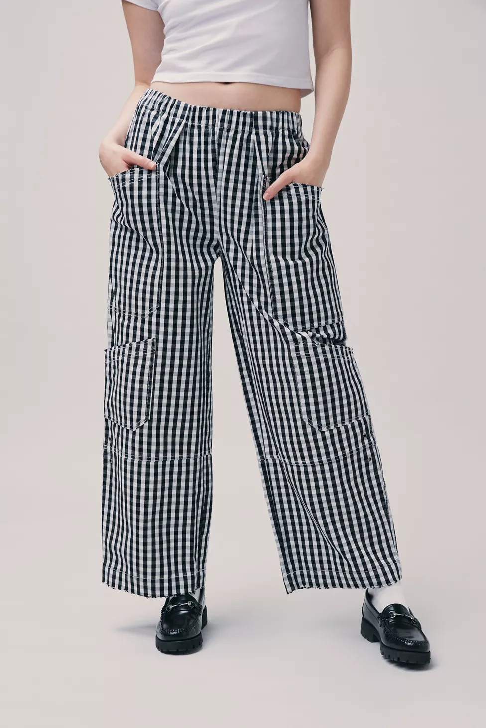 BDG Charlie Gingham Wide-Leg Pant | Urban Outfitters (US and RoW)