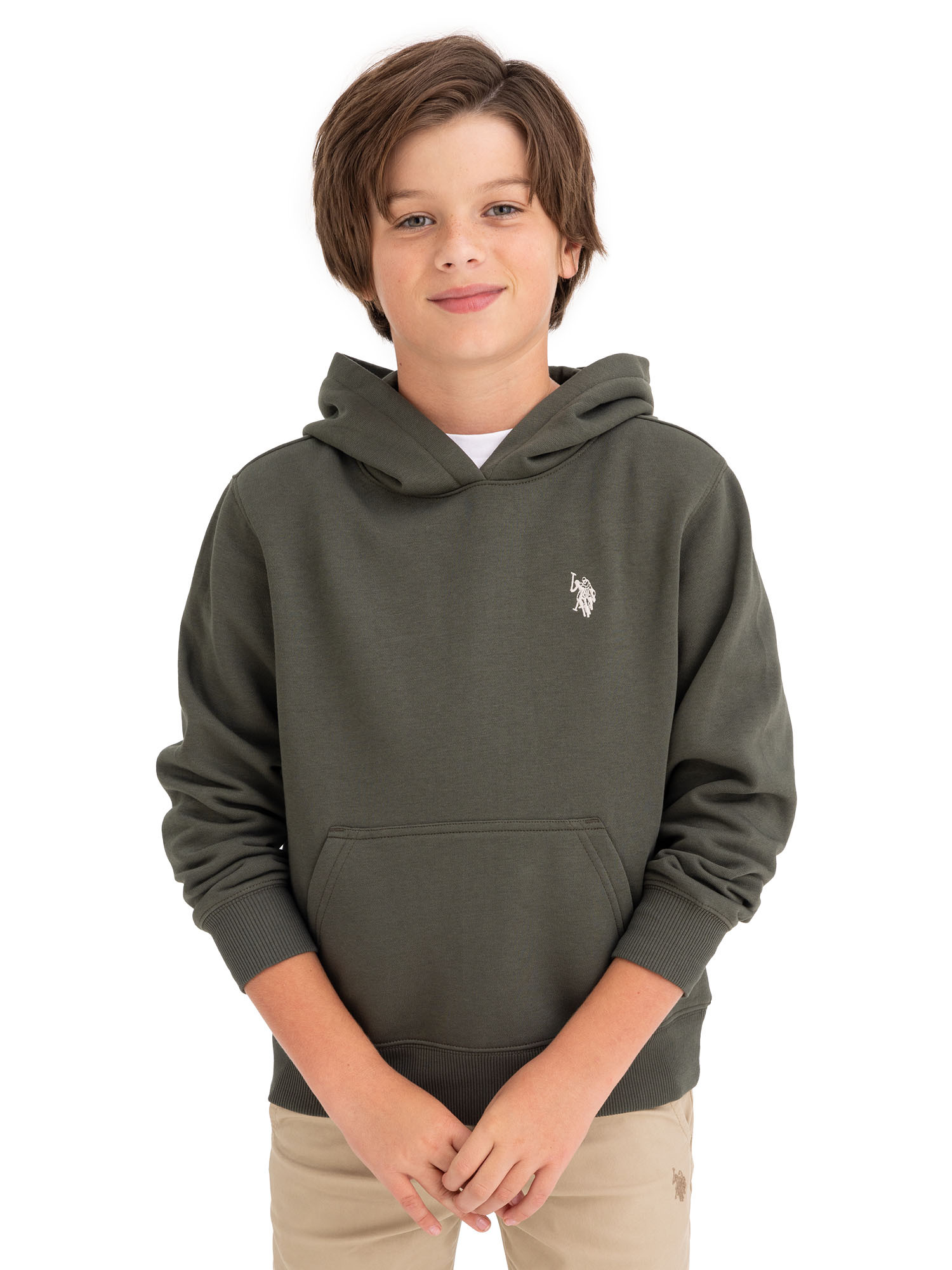 U.S. Polo Assn. Boys Fleece Pullover Hoodie, Sizes 4-18 | Walmart (US)