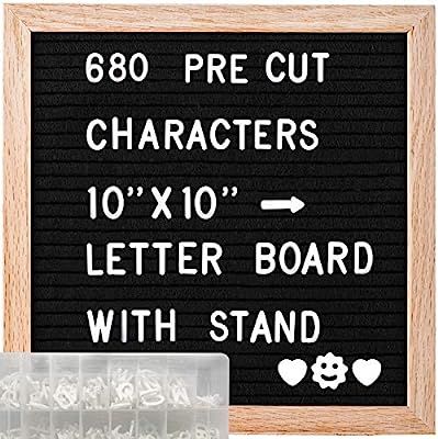 ABELL Felt Letter Board Include 680 Pre-Cut Letters, 10x10 Inches Message Changeable Board for Fa... | Amazon (US)