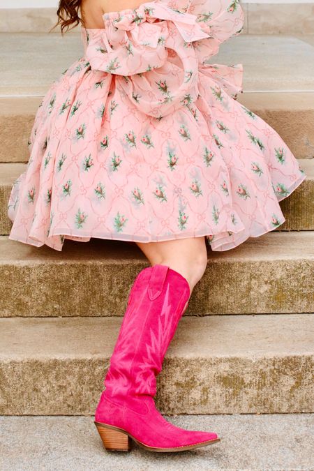 Absolutely obsessed with these colorful Barbie pink cowboy boots! Available in a rainbow of colors! 

#LTKover40 #LTKshoecrush #LTKstyletip