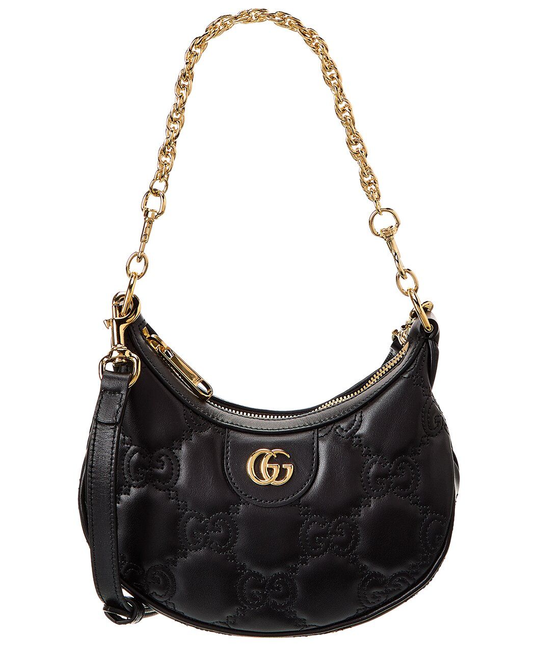 GG Matelasse Mini Leather Hobo Bag | Gilt & Gilt City