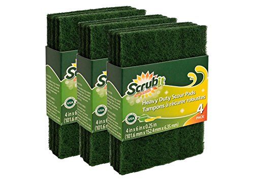 Scouring Pads - Heavy Duty Household Cleaning Scrubber with Non-Scratch Anti-Grease Technology - Reu | Amazon (US)