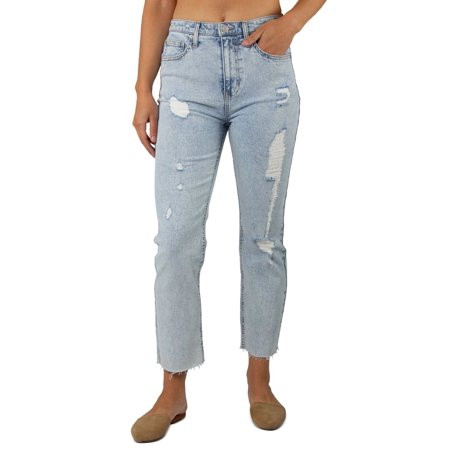 Indigo Rein Juniors Slim Straight Cropped Jeans | Walmart (US)