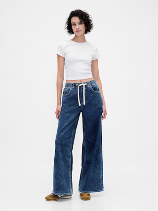 Mid Rise Knit Denim Baggy Jeans | Gap (US)