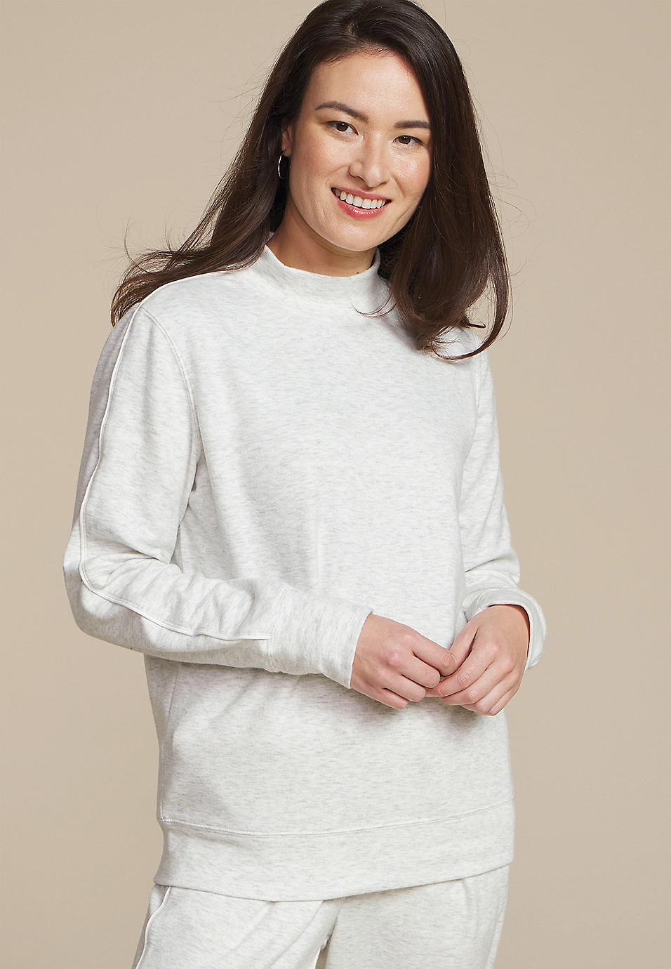 Dream Fleece Mock Neck Sweatshirt | Maurices