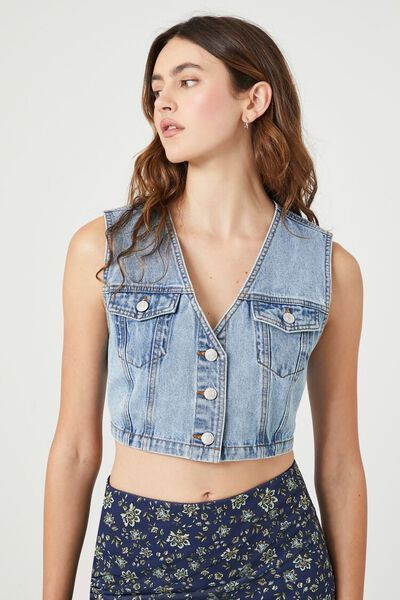 Cropped Denim Vest | Forever 21 (US)