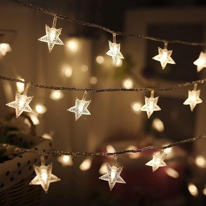 Twinkle Star 2-Pack 100 LED Star String Lights, Plug in Fairy String Lights Waterproof, Extendabl... | Amazon (US)