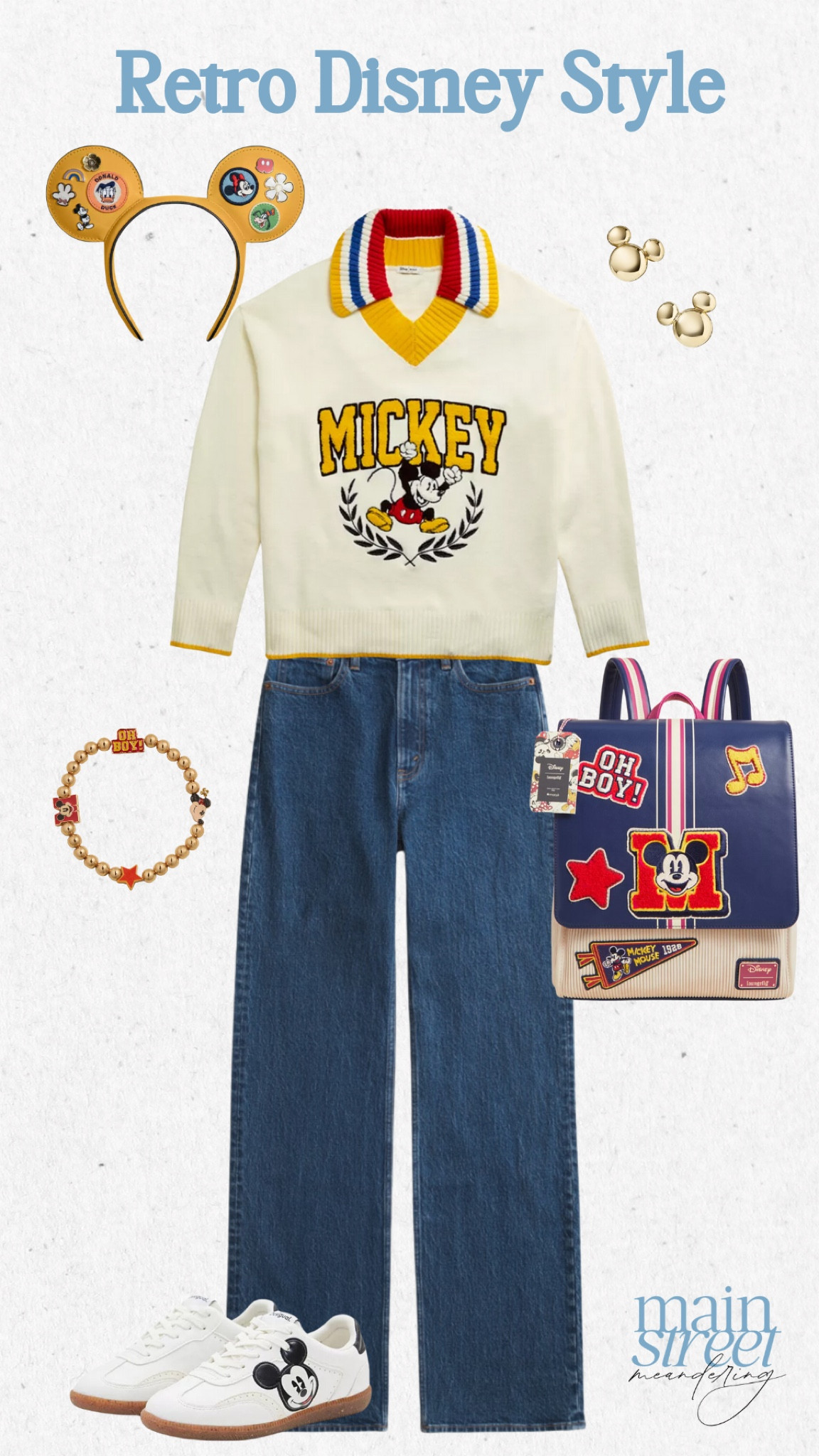 I’m loving this vintage inspired Mickey V Neck sweater paired with a collegiate patch inspired backpack and Mickey sneakers. Perfect to wear in every day life or to the parks. Especially with this year’s runDisney Marathon Weekend at Walt Disney World in January! 

#mickeystyle #disneystyle #disneyoutfit #rundisney #marathonweekend #disneyoutfit #disneyworld #disneyland #vintageinspired 

#LTKMidsize #LTKSaleAlert #LTKFamily