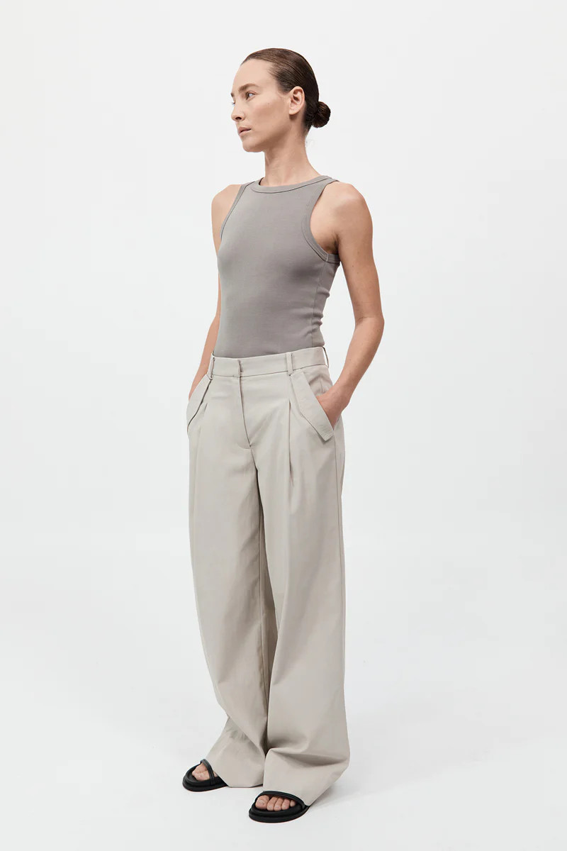 Organic Cotton Bateau Tank - Slate | St. Agni (US, UK, EU)