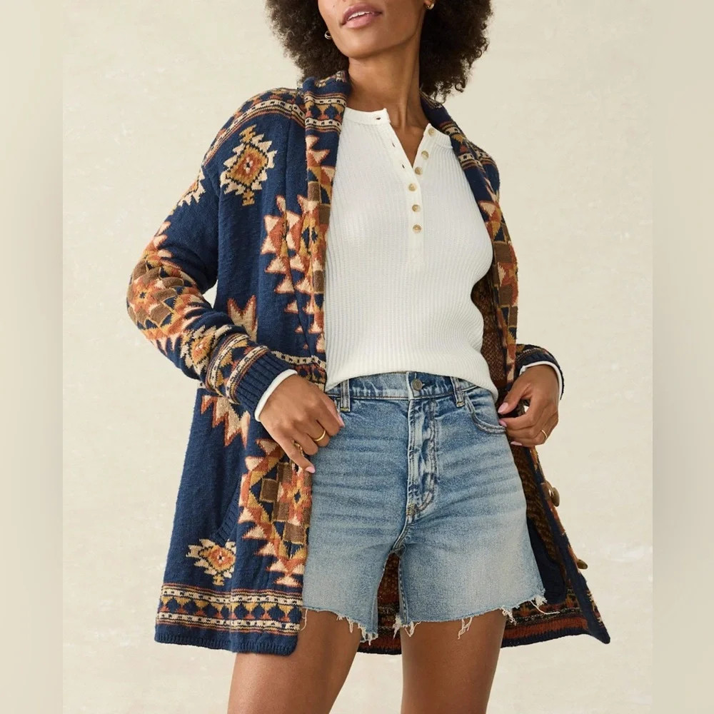 Faherty B.YELLOWTAIL Lodge Cardigan Size M | Poshmark