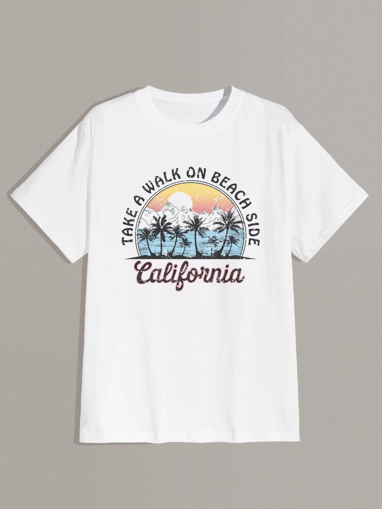 Guys Letter Tropical Graphic Tee | ROMWE