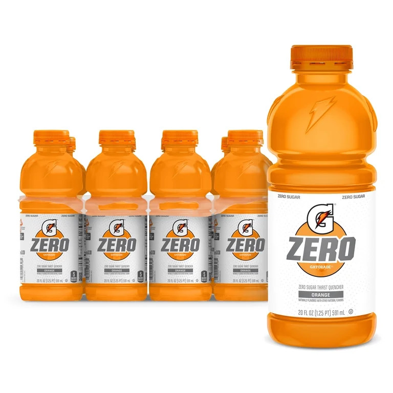 Gatorade Zero Sugar Thirst Quencher Orange, 20 fl oz Bottles, 8 Count Bottles | Walmart (US)