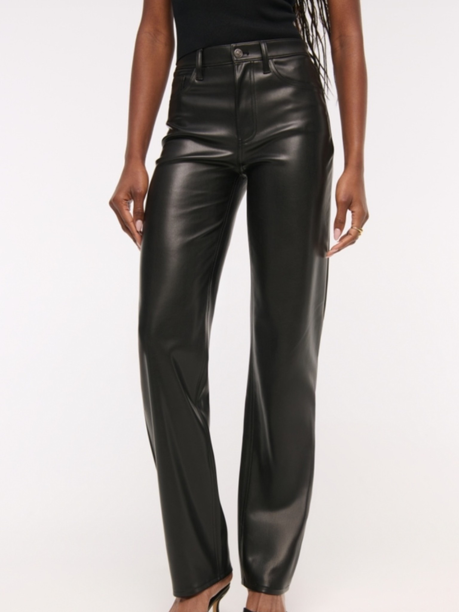 Abercrombie Faux Leather Pants - run TTS. I do a 27 regular 
.
.
#abercrombie 

#LTKFindsUnder100 #LTKSeasonal