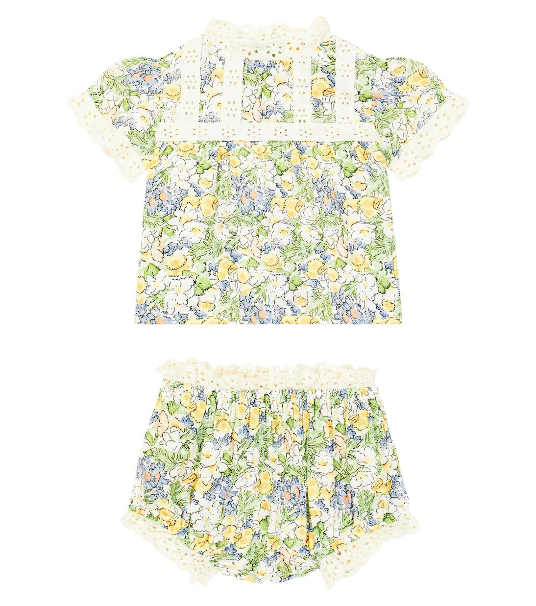 Baby Beverly linen top and bloomers set | Mytheresa (US/CA)