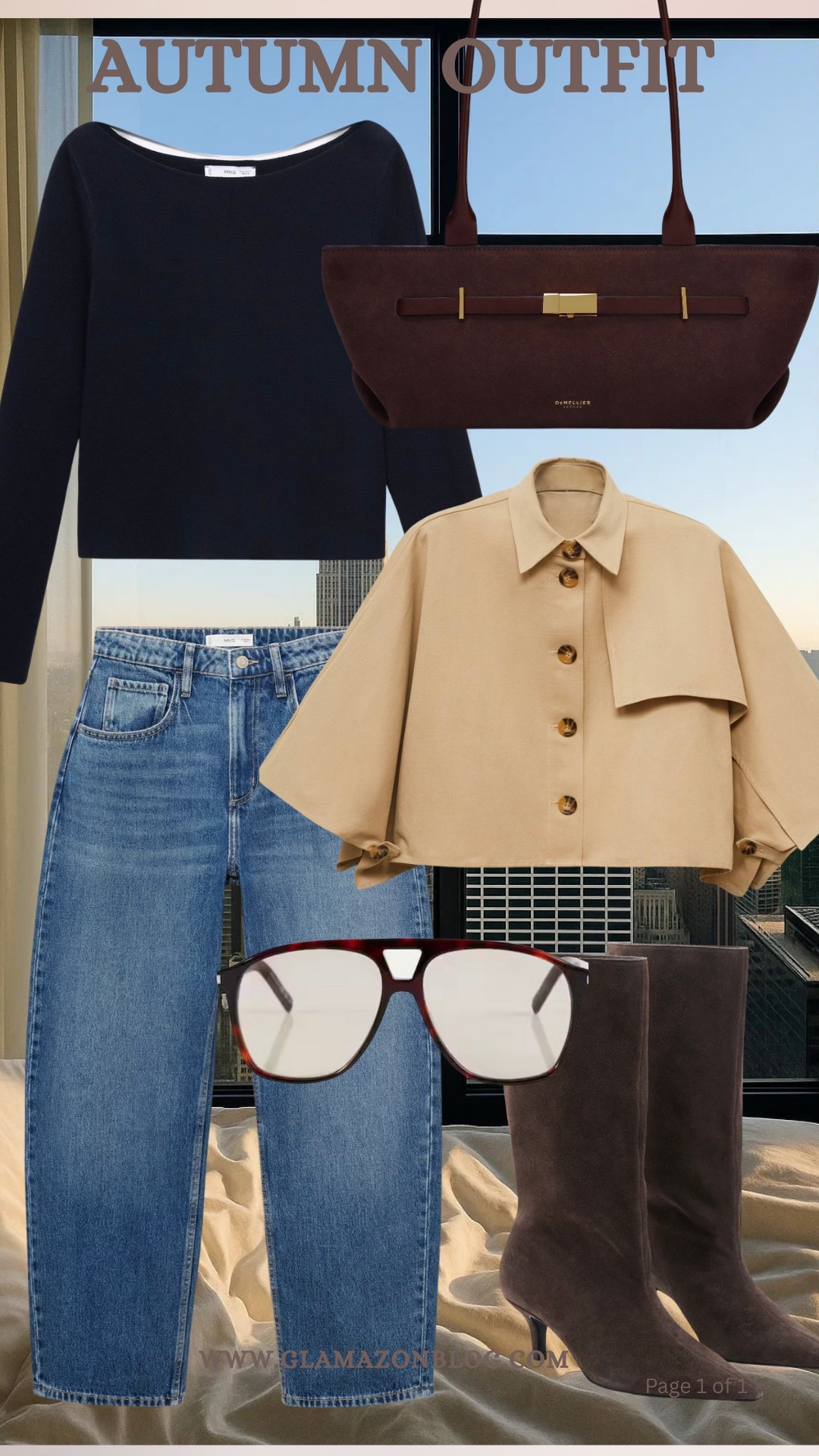 Autumn outfit, shoulder bag, autumn bag, balloon jeans, cropped trench coat, ysl sunglasses, aviator sunglasses, demellier bag 

#LTKautumn #LTKeurope #LTKuk