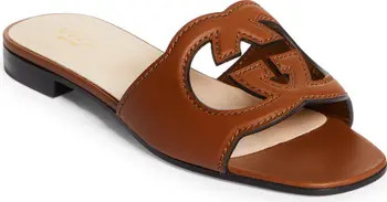 Interlocking G Cutout Slide Sandal (Women) | Nordstrom