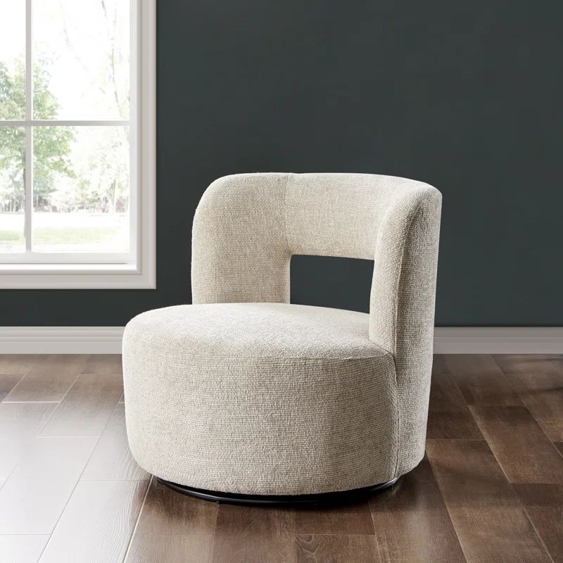Carlia Upholstered Swivel Barrel Chair | Wayfair North America