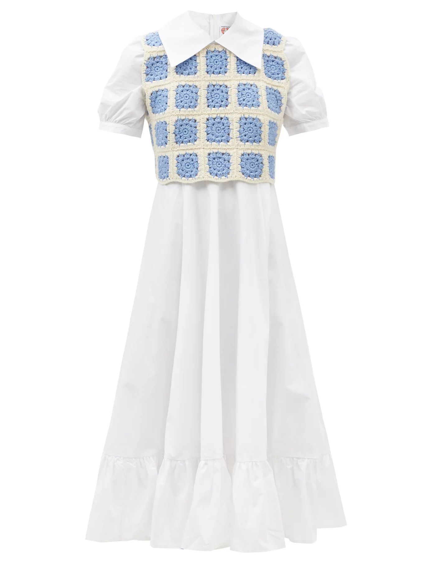 Morpheus crochet-bodice cotton-poplin dress | Matches (US)