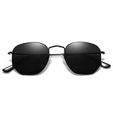 SOJOS Polarized Sunglasses for Women and Men Small Hexagonal Mirrored Lens SJ1072 | Amazon (US)