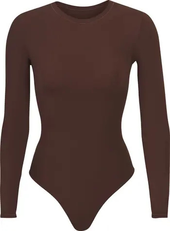 SKIMS Fits Everybody Long Sleeve Crewneck Bodysuit | Nordstrom | Nordstrom
