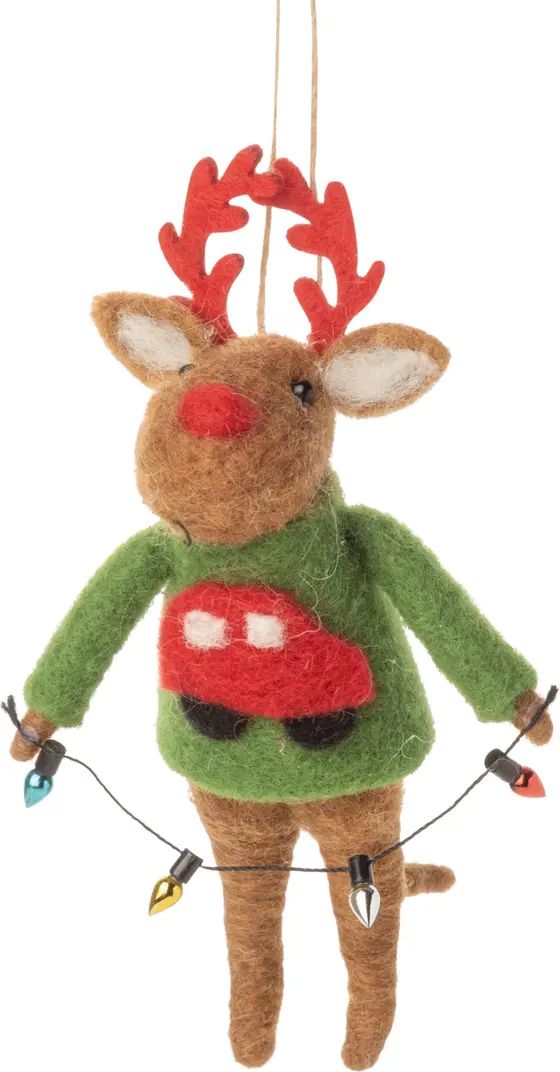 Garland Reindeer Felt Ornament | Nordstrom