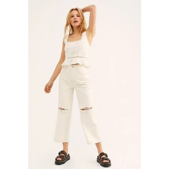 Free People Ranger Denim Wide Leg Jeans | Poshmark