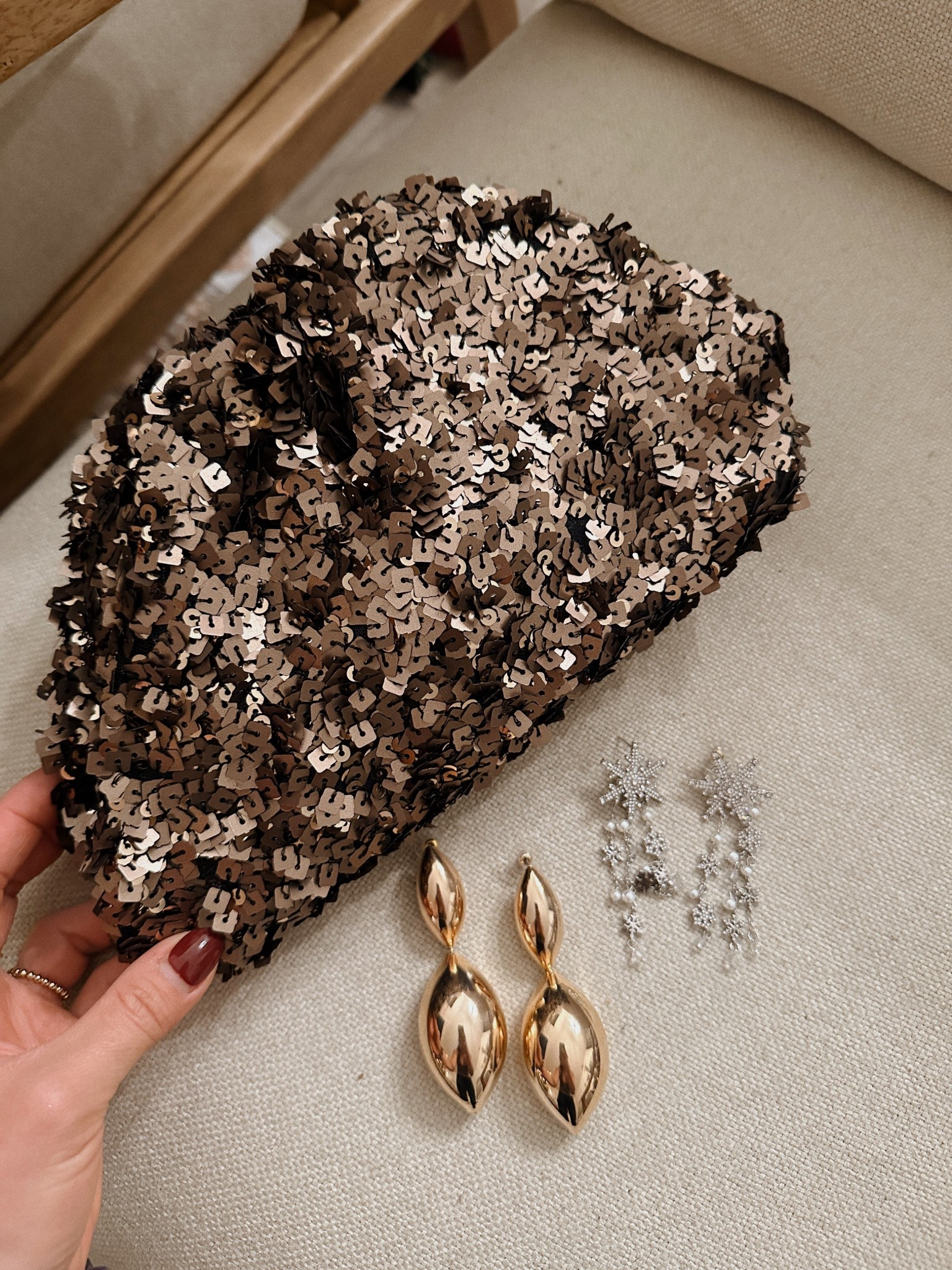 The cutest sequin pouch bag for the holidays!! These earrings are so chic and under $50! 

#LTKHoliday #LTKFindsUnder50 #LTKGiftGuide