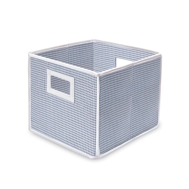 Folding Nursery Basket/Storage Cube-Fabric:Blue Gingham | Walmart (US)