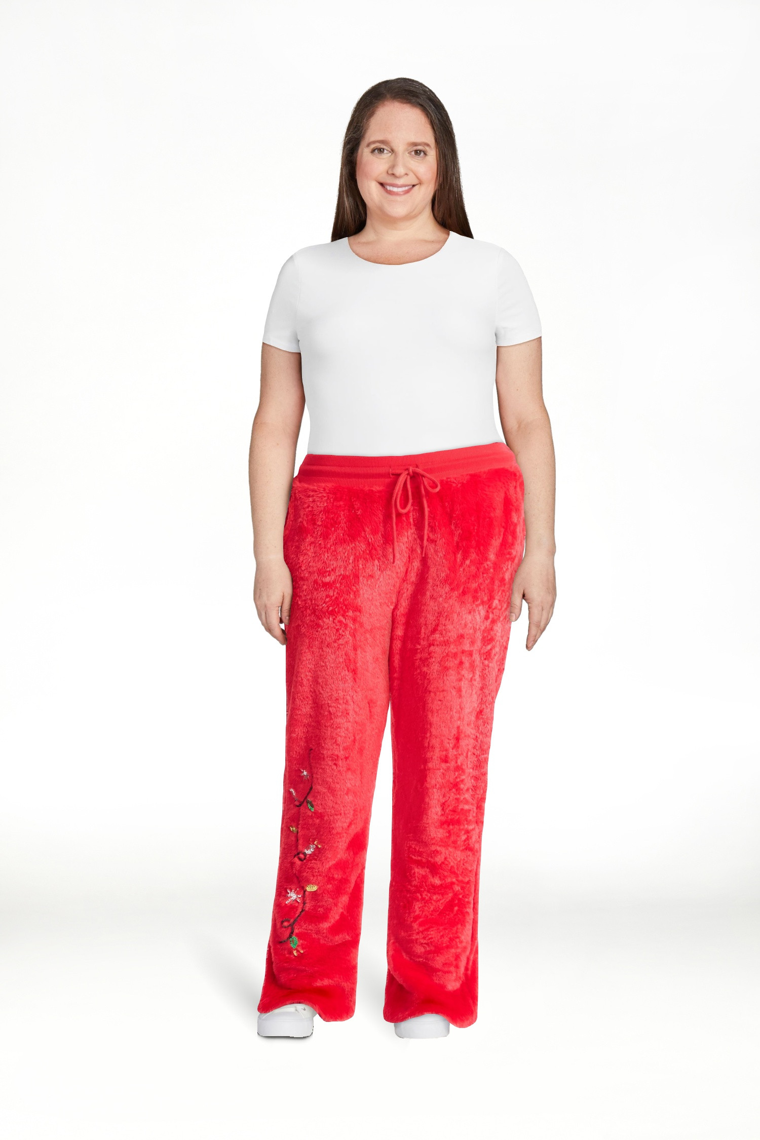 No Boundaries Christmas Plush Pants, 30'' Inseam, Women's, & Women's Plus | Walmart (US)