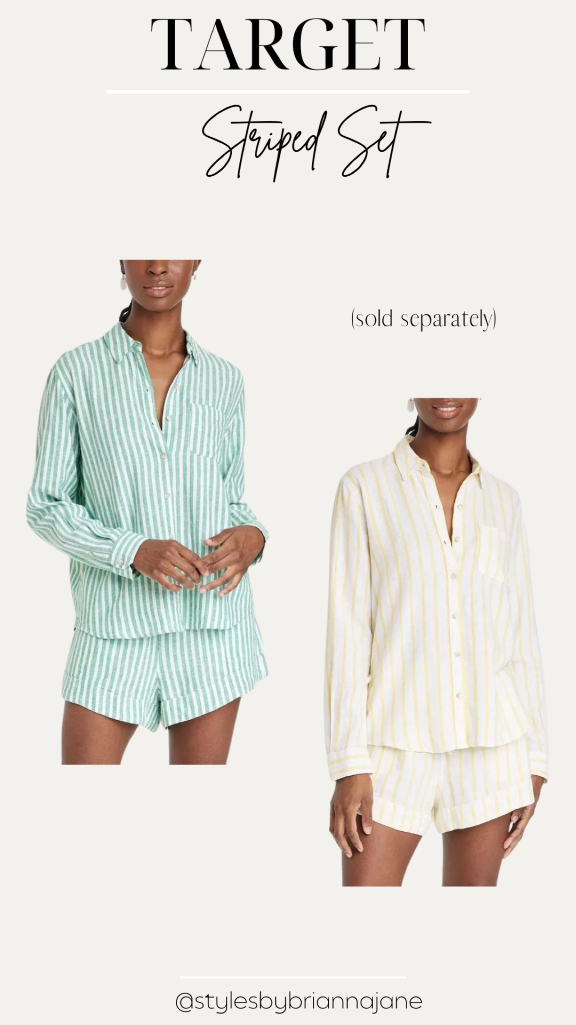 Striped. Striped set. Spring set. Spring stripes. 

#LTKstyletip #LTKunder50 #LTKFind