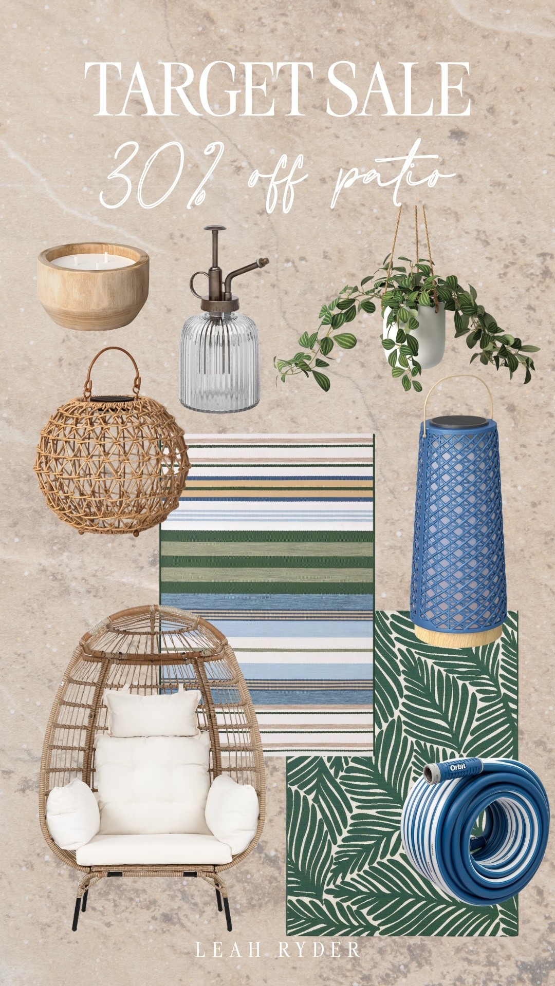 Okay this sale is so good if you’ve been wanting to refresh your outdoor space 🌿 I love all the woven textures mixed with those fun greens and blues—it instantly makes everything feel like a little getaway at home. The egg chair is such a statement, and those rugs + lanterns pull everything together so easily. Perfect time to grab a few pieces and make your patio feel cozy for spring nights!

#LTKSaleAlert #LTKHome