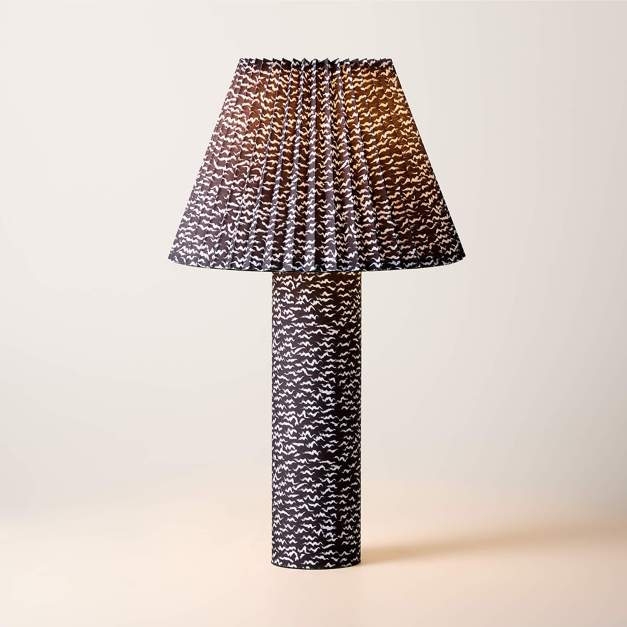Scrunch Black and White Table Lamp + Reviews | CB2 | CB2