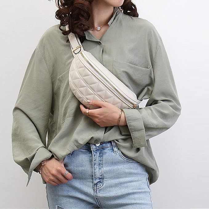 Fashion Waist Packs for Women Fanny Packs Quilted Belt Bag Festival Bum Bags Crossbody Waist Purs... | Amazon (US)