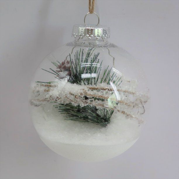 Holiday Time Rattan/frosted Pet Ball With needles Ornament - Walmart.com | Walmart (US)