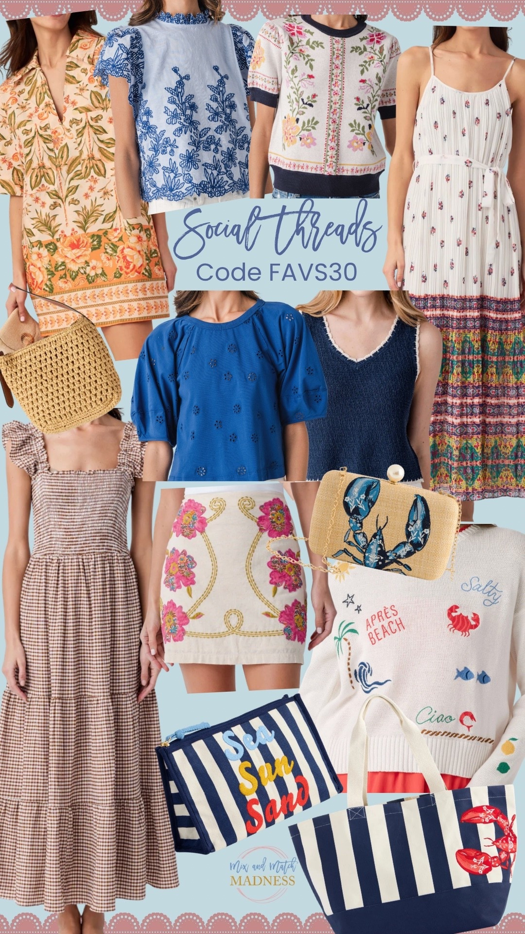 30% off sale going on at Social Threads! Code FAVS30 on a great selection plus sale items are included as well. Thank Free People, Z supply, THML, etc.

#LTKdayinmylife #LTKSaleAlert #LTKOver40