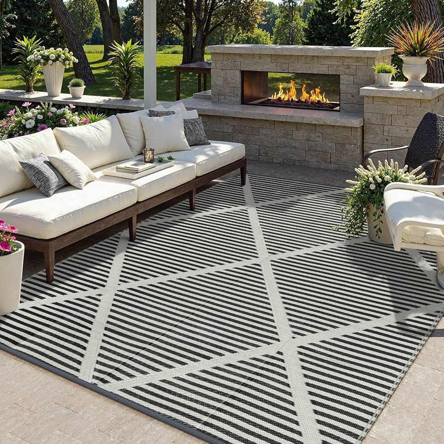 Lahome Outdoor Rug 8x10 Patio Waterproof, Plastic Straw Reversible Outside Rv Rugs for Camping, L... | Amazon (US)