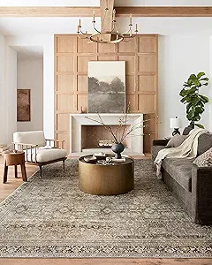 Loloi II Layla Collection LAY-03 Traditional Olive/Charcoal 2'-6" x 9'-6" Runner Rug | Amazon (US)