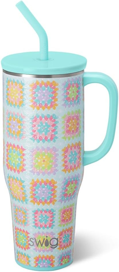 Swig Life 40oz Mega Mug, 40oz Tumbler with Handle and Straw, Extra Large Insulated Tumblers, Cup ... | Amazon (US)