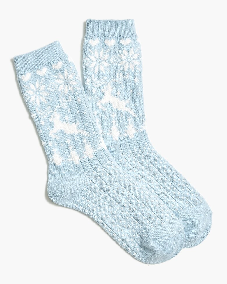 Ribbed Fair Isle trouser socks | J.Crew Factory