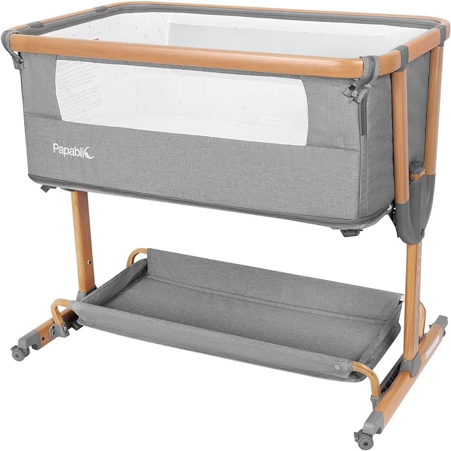 Papablic 4 in 1 Baby Bassinet, Bedside Sleeper for Baby, Baby Cradle with Storage Basket, Playard... | Amazon (US)