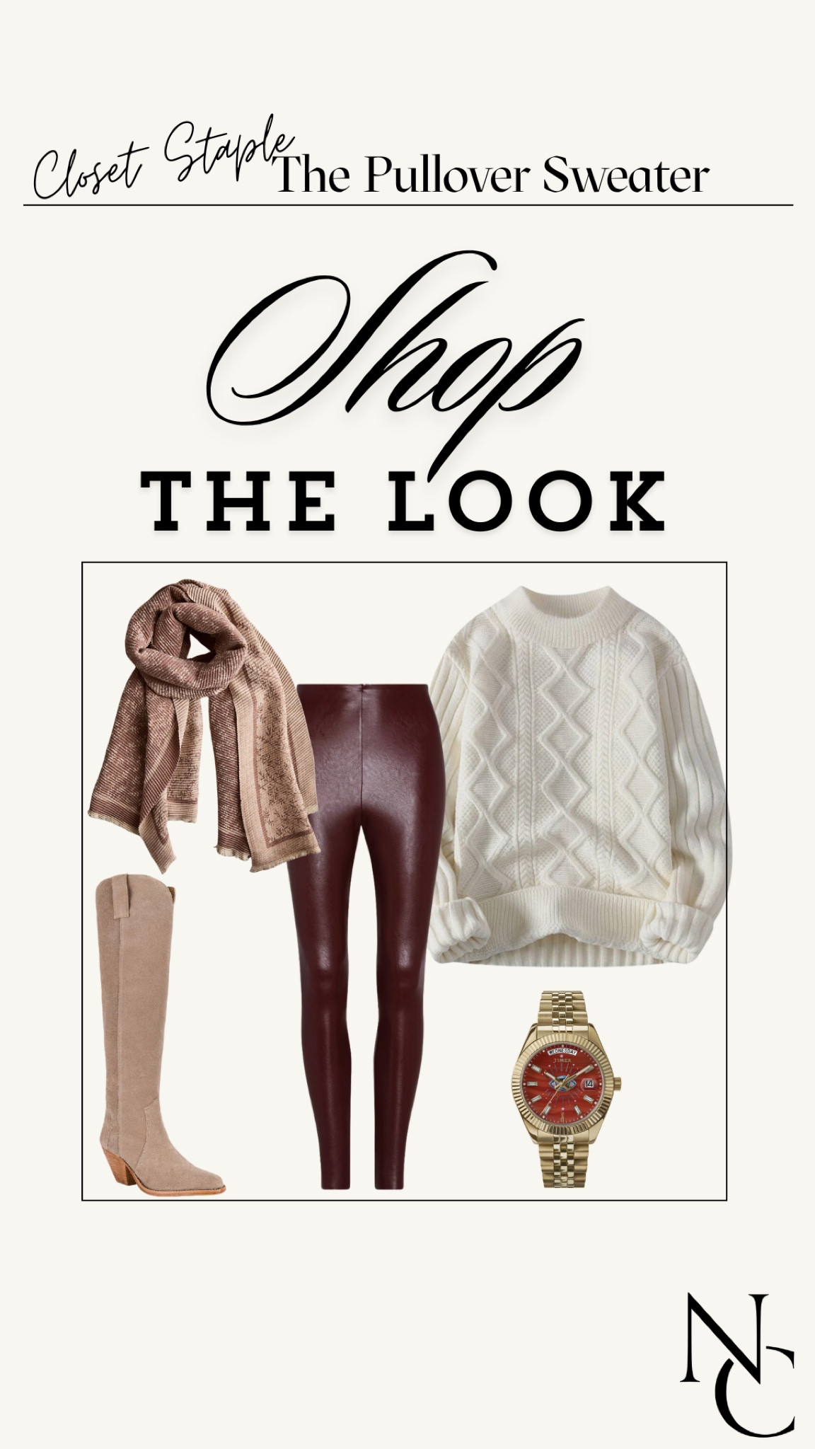 Newsletter Series: Closet Staples
The Pullover Sweater

Shop my curated looks for an easy, breezy, effortless day of fun-filled fashion 💃

Nicole Colee, newsletter, closet, staples, sweater, weekend fashion, relaxed look, knee-high, boots, chunky scarf, leggings,

#LTKShoeCrush #LTKSeasonal #LTKStyleTip