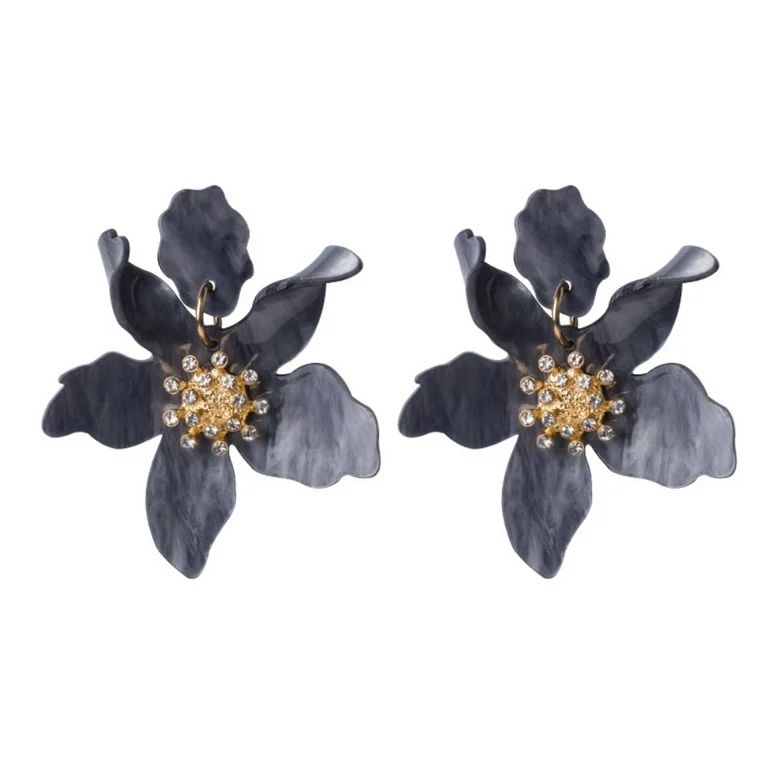 Elegant Women Acrylic Flower Pendant Statement Ear Studs Earrings?Jewelry Gift | Walmart (US)